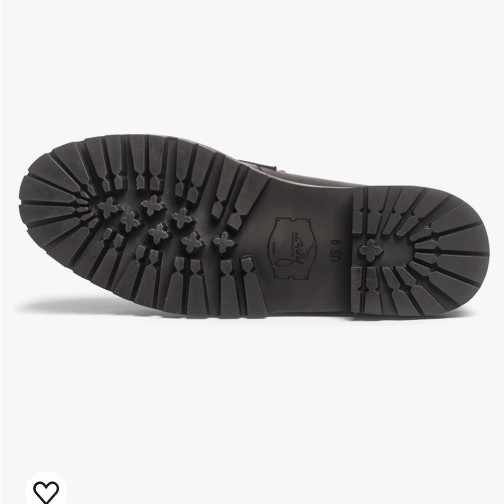 Anthony Veer Megan Classic Black Penny Loafer Leather Platform Minimalist Shoes - Picture 4 of 12